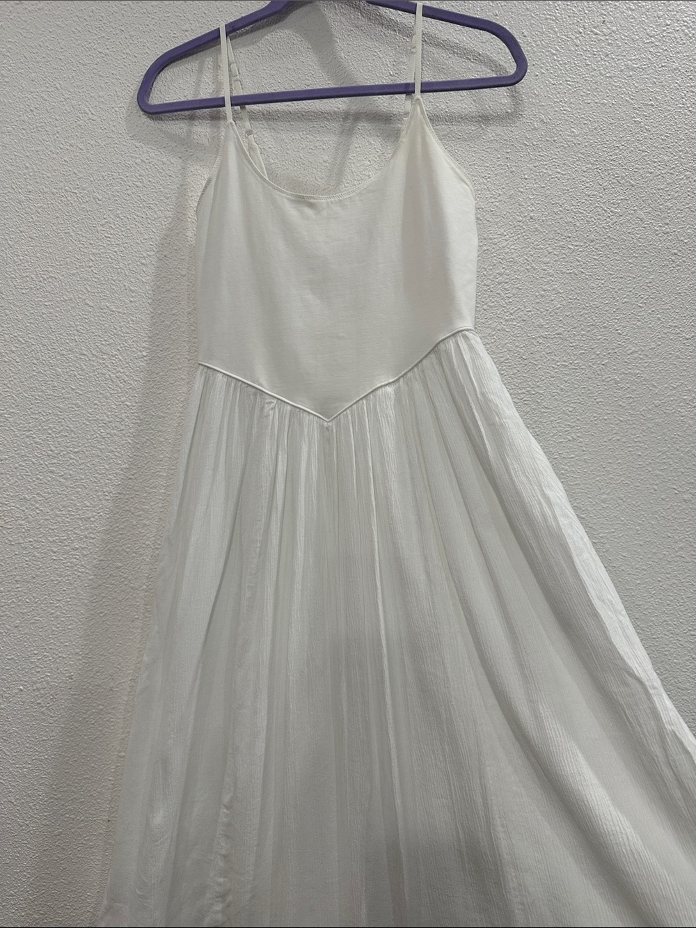 aerie White Spaghetti-Strap Maxi Dress